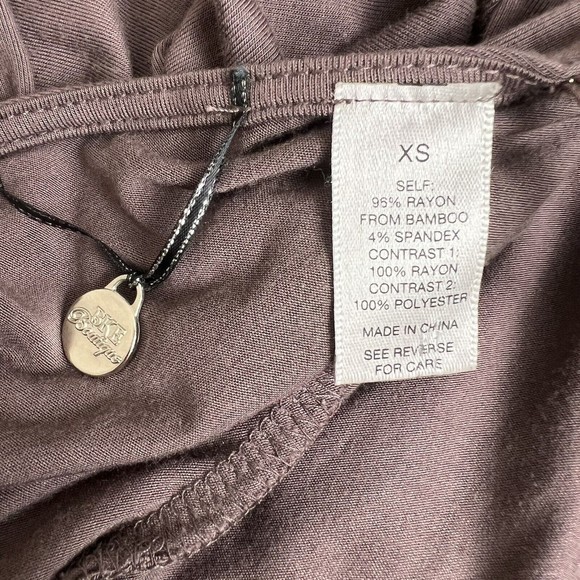 BKE Womens Brown Beaded Embroidered Mesh Inset Top Size‎ XS - Picture 5 of 6